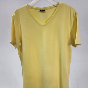 H&M Light Yellow V-Neck Men's Tee